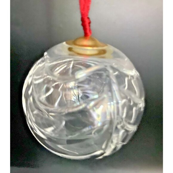Vintage Tiffany Glass Ball Globe Christmas Ornament Hand Blown Decor - Picture 3 of 13